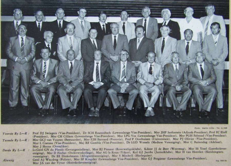 1985 Noord Transvaal Rugby Union Framed Photo