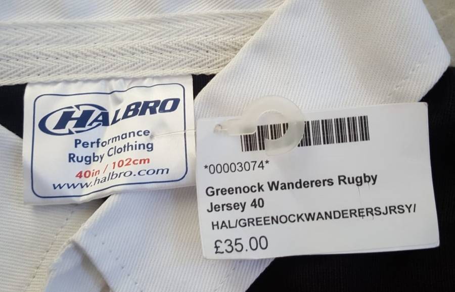 Greenock Wanderers Long Sleeve Rugby Jersey