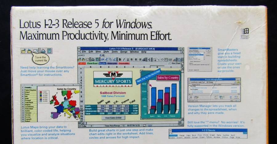 NEW Sealed - Lotus 1-2-3 Release 5 Software Program (1994)