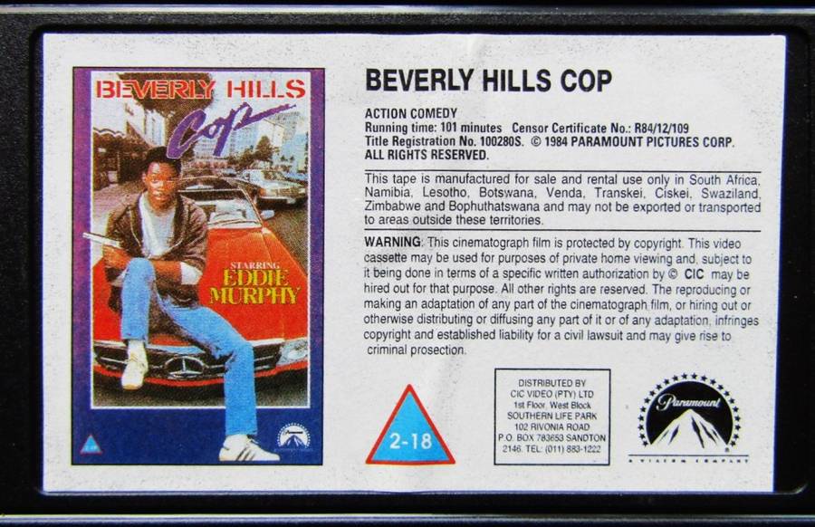 Beverly Hills Cop - Eddie Murphy - Movie VHS Tape (1984)