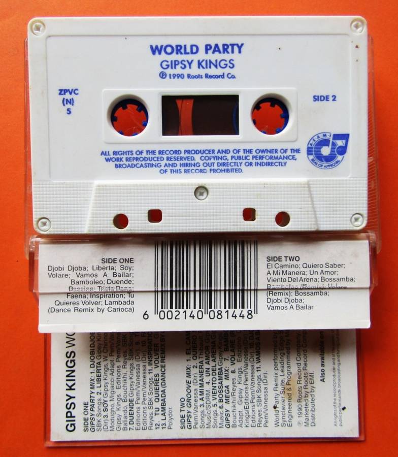 Gipsy Kings - World Party - Cassette Tape (1990)