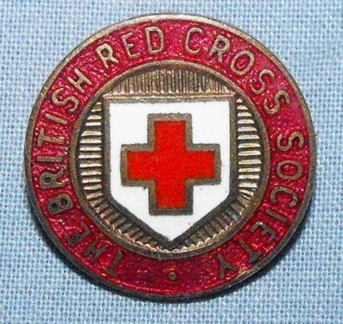 OLD BRITISH RED CROSS SOCIETY METAL LAPEL PIN BADGE