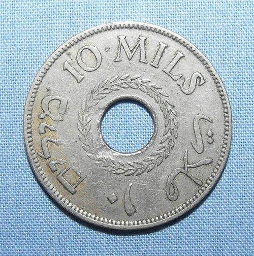 PALESTINE 10 MILS 1927 COIN