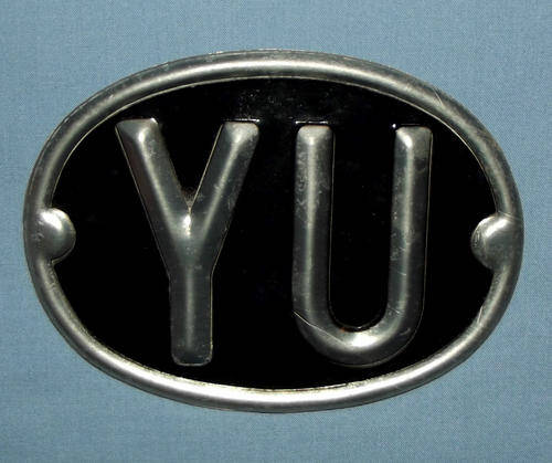 Old Yugoslavia Metal Car Bumper Badge