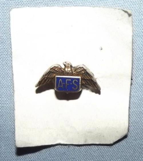 Old British AFS Army Fire Services Metal Lapel Pin Badge