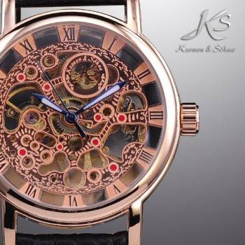 *FREE COURIER* KRONEN & SOHNE Roman Colosseum Skeleton Automatic Mechanical Watch BOXED w/ PAPERS