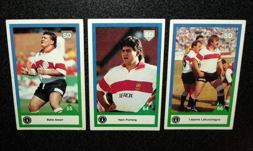 1992 Rugby Currie Cup Transvaal Players Collectors Cards