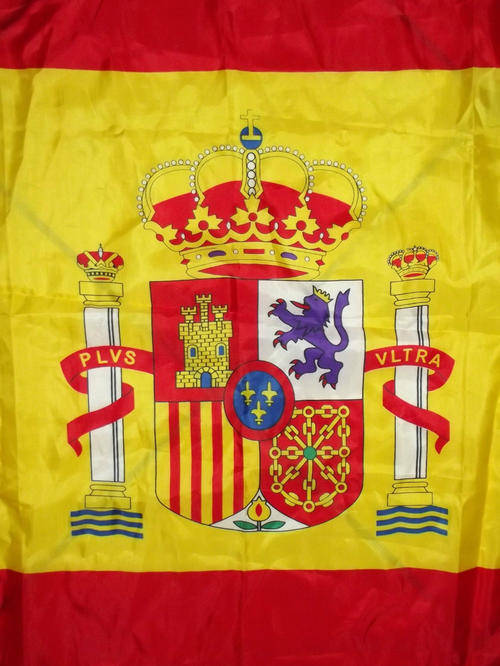 Large Old Spain Spanish National Flag