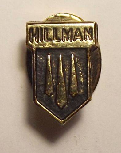 Old HILLMAN Motor Car Company Metal Buttonhole Badge