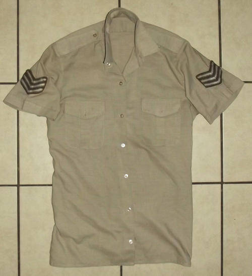 SADF Army Work Dress Short Sleeve Shirt With Sergeant Ranks