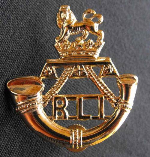 SA RAND LIGHT INFANTRY OFFICER METAL CAP BADGE