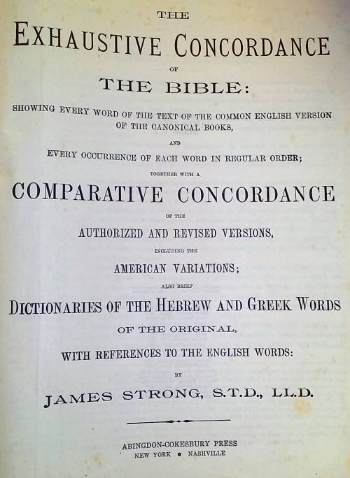 A Gem.Vintage-The Strongs Exhaustive Concordance of the Bible-1948