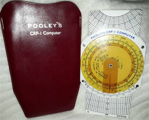 Pooleys CRP-1 Flight Computer-Immaculate-Leatherette Pouch & Booklet