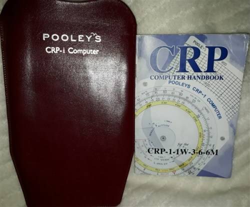 Pooleys CRP-1 Flight Computer-Immaculate-Leatherette Pouch & Booklet