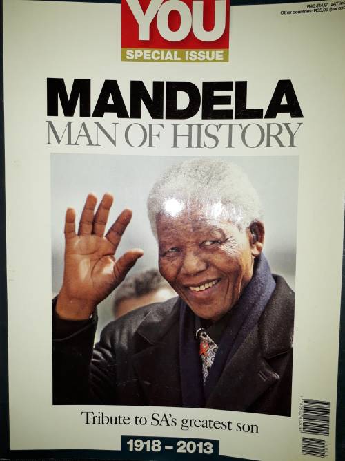 Nelson Mandela-You-Man of History Scarce Supplement Magazine-Robben Island  info