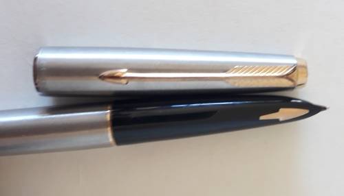 Parker 61 Flighter Deluxe Fountain Pen - Mark III, 14k Nib Plus Parker Ink
