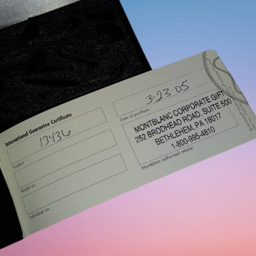 Mont Blanc Box - Genuine with stamp from Purchase