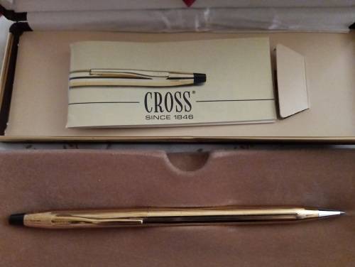 Cross 1/20 10k rolled gold made in ireland-Has refill inside