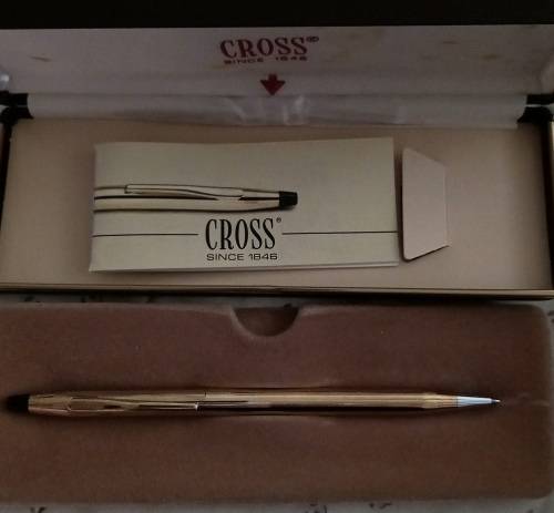 Cross 1/20 10k rolled gold made in ireland-Has refill inside