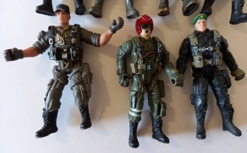 7 x Vintage Chap Mei Army Action Figures Military