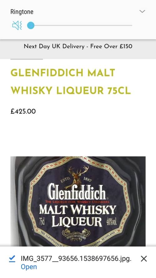 Rare-Glenfiddich Malt Whisky Liqueur Sealed