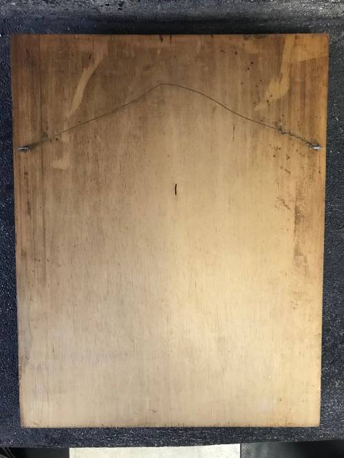 Mid Century Hand Carved Wooden Plaque