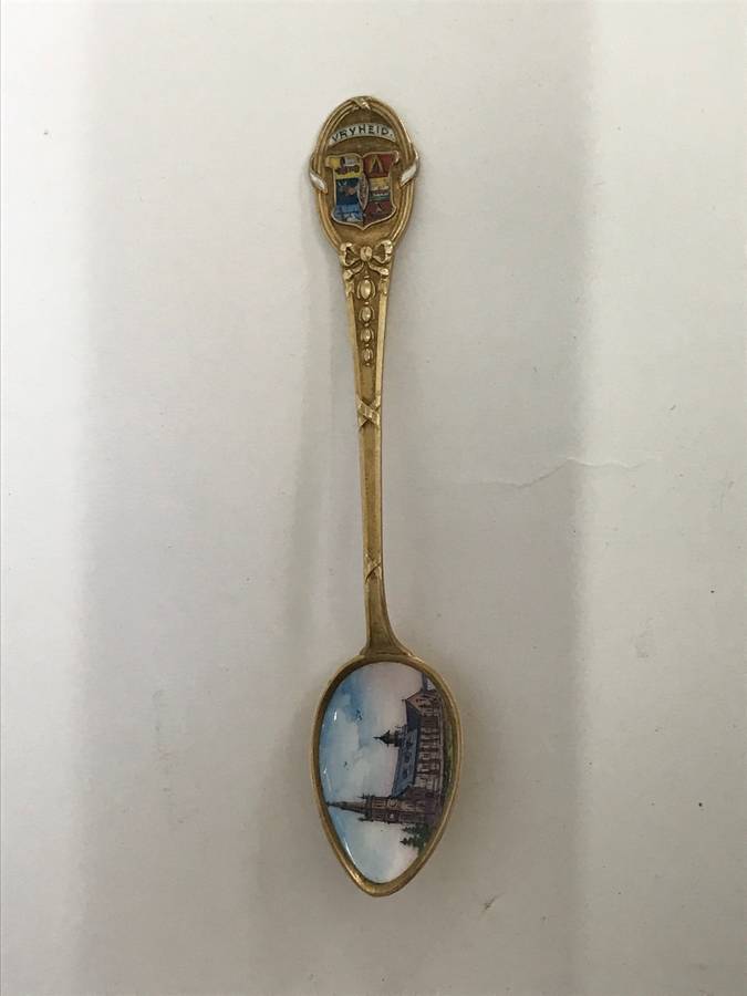 Silver Enamelled Teaspoon