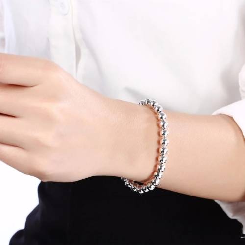 S925 hollow ball bracelet 6mm