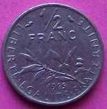 Small collection of coins of France.See photographs and description below.