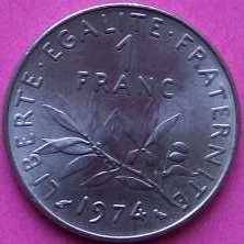 Small collection of coins of France.See photographs and description below.