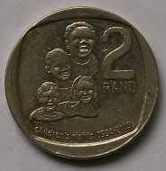 2019 x 5 - R2.00 coins - See description and photo`s.