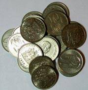 20 circulated S.A. Nickel 10 cents coins -  2nd decimal issue - no duplicates.
