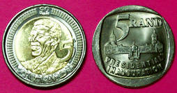 MANDELA 90th Birthday, plus 1994 Presidential inauguration. (2 Coins.)