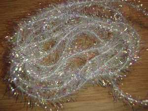 Glacier Chenille Pearl/White - Fly fishing