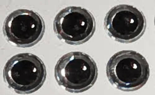 3D fish eyes (50) Silver -4mm - Fly fishing/Fly tying