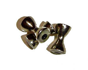 Dumbbell eyes 4mm Nickel/Pearl Eye - Fly fishing/Fly tying