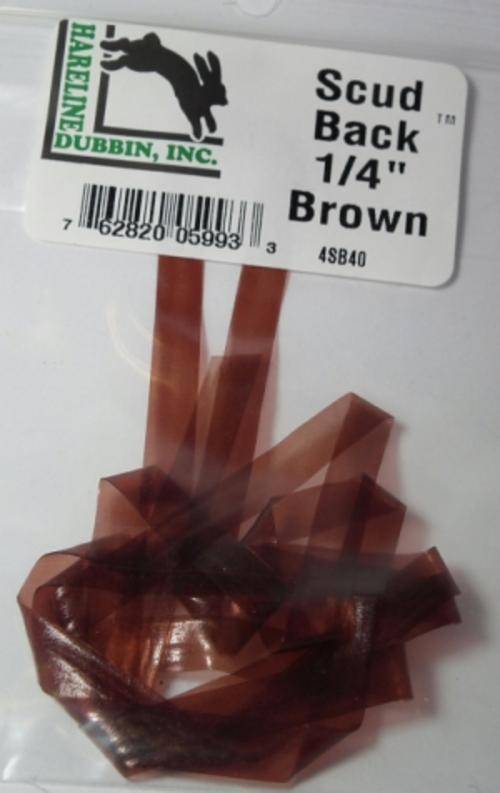Hareline 1/4" Scud Back - BROWN- Fly fishing/Fly tying