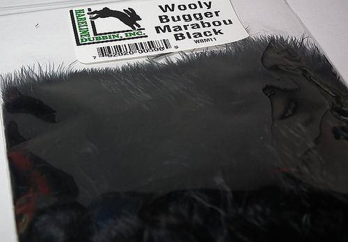 WOOLY BUGGER MARABOU - BLACK - Fly fishing/Fly tying