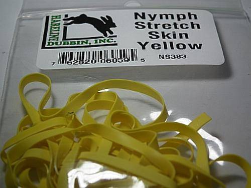 Hareline Nymph Stretch Skin - YELLOW - Fly fishing/Fly tying