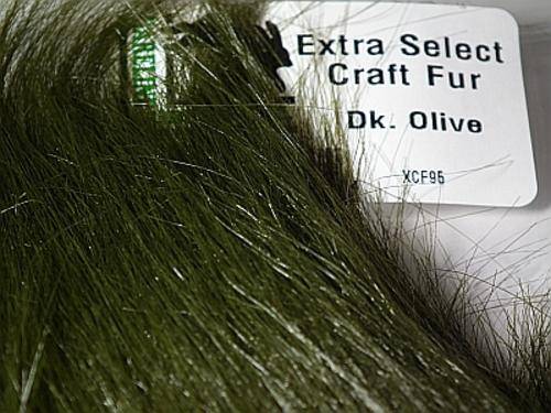 Extra Select Craft Fur - DARK OLIVE -   Fly fishing/Fly tying