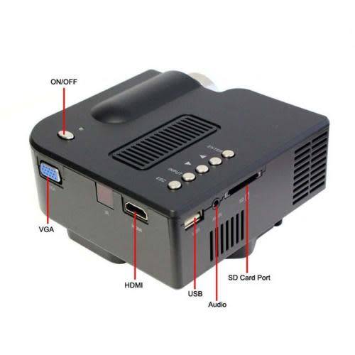 HD 1080P LED Multimedia Projector Home Theater Cinema AV TV VGA HDMI USB SD WTC
