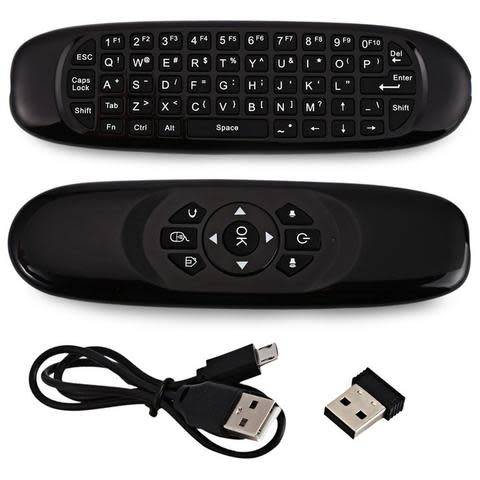 Wireless Air Mouse & Keyboard Combo - Black