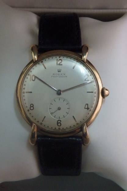 A MAGNIFICENT "AUTHENTIC" VINTAGE 18ct GOLD ROLEX "PRECISION" GENTS WATCH IN SUPERB CONDITION