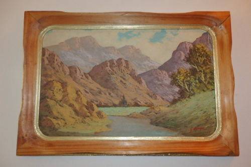 A FANTASTIC FRAMED VINTAGE ORIGINAL SIGNED OIL PAINTING BY RENOWNED SOUTH AFRICAN ARTIST G. CRONJE