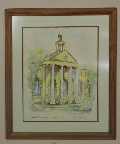 AN AWESOME ORIGINAL WATERCOLOUR PAINTING OF "THE OLD MAGISTRATES COURT" BY EDMUND BARTON (5 of 8)