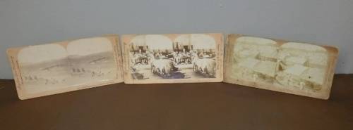 THREE EXCEPTIONALLY RARE ANTIQUE "BOER WAR" STEREOSCOPIC PHOTOGRAPHS