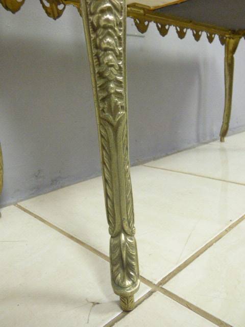 A SUPERB VINTAGE QUEEN ANNE STYLE SOLID BRASS & MARBLE TELEPHONE TABLE IN GREAT CONDITION!!