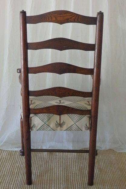 AN INCREDIBLE ANTIQUE SOLID ENGLISH OAK OCCASIONAL ARM CHAIR WITH 19th CENTURY STYLED PAD FOOT LEGS