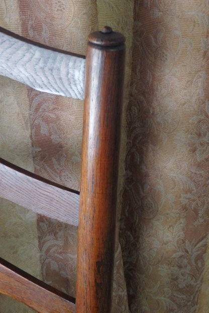AN INCREDIBLE ANTIQUE SOLID ENGLISH OAK OCCASIONAL ARM CHAIR WITH 19th CENTURY STYLED PAD FOOT LEGS