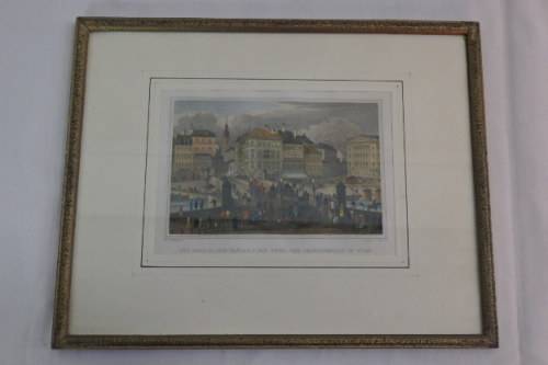 4x GORGEOUS VINTAGE PRINTS OF EUROPEAN CITIES IN THE 1800's BY 19th CENTURY ARTISTS bid/print